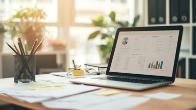 A clean desk with a structured document
