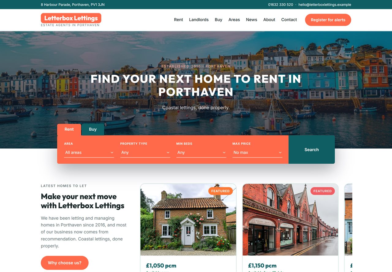 Letterbox Lettings demo site
