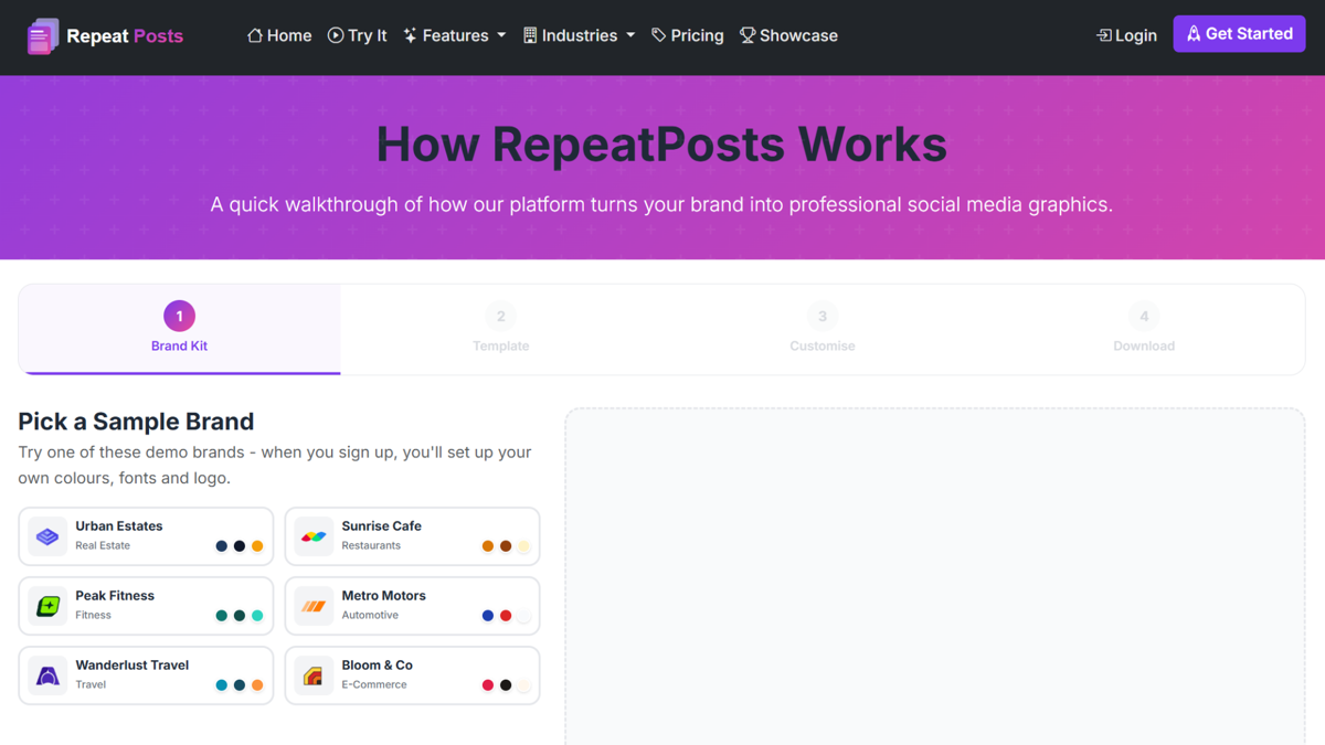 RepeatPosts.com Demo 1/4