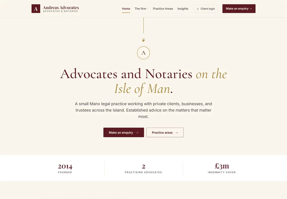 Andreas Advocates - Classic theme preview