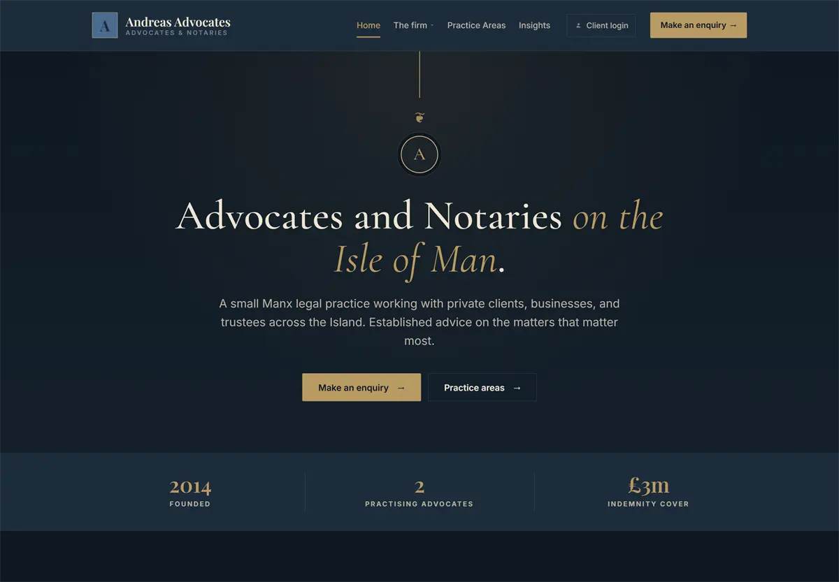 Andreas Advocates - Slate theme preview
